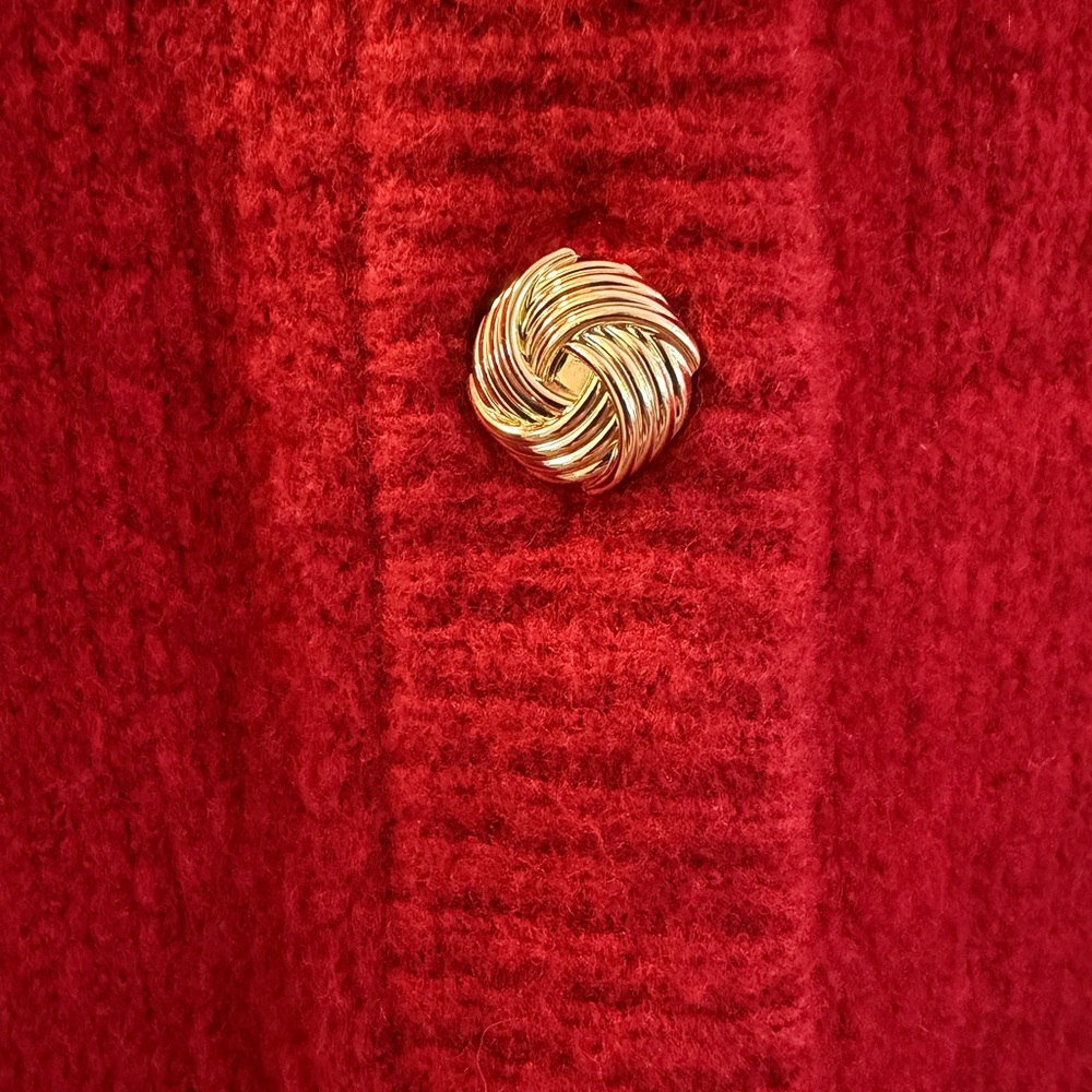 NWT Abercrombie & Fitch Red Button-Up Women's Sweater - Picture 5 of 7